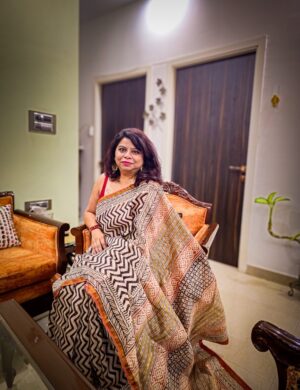 cotton chanderi saree