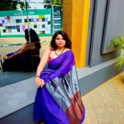 Khadi Cotton Saree Jamuni