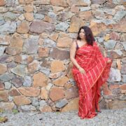 Chingaari Chanderi Bandhej Saree