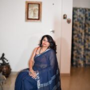 Pisces Blue Handloom Saree
