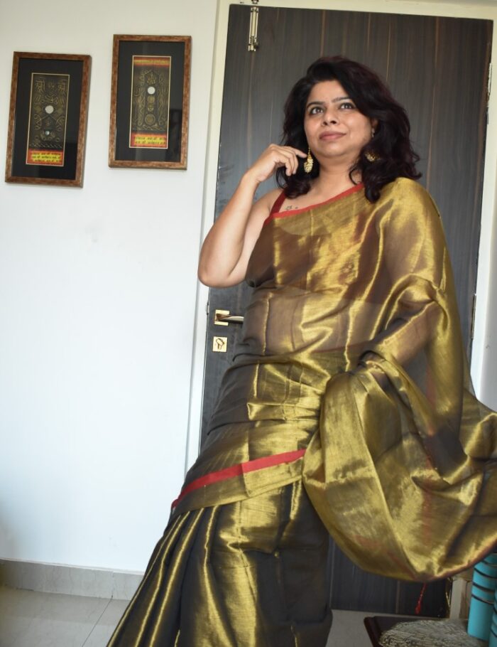 DSC_0425 Son-Rangi Tissue Silk Saree
