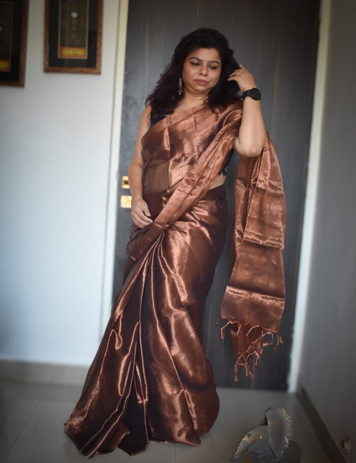 DSC_0435 Green-blue tissue silk saree with shimmer