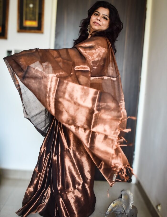 DSC_0436 Kanse Rangi Tissue Silk Saree