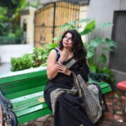 Shadow & Stars Chanderi Bagru Saree