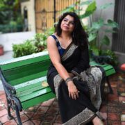 Shadow Stars Bagru Saree