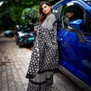Kali Lakeer Bagru Saree