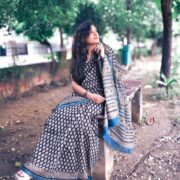 Traditional Chanderi Bagru Saree