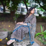 Ethnic Bagru Chanderi Saree