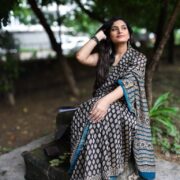 Morni Si Chaal Chanderi Bagru Saree