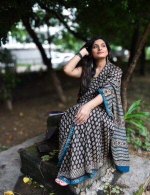 Morni Si Chaal Chanderi Bagru Saree
