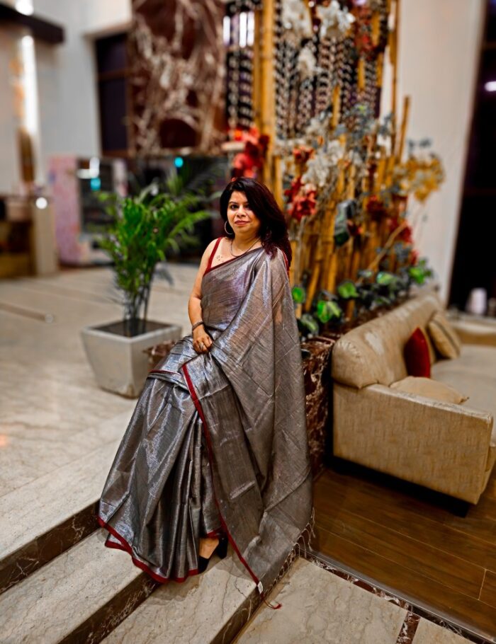 Chandi Rangi Tissue Silk Saree
