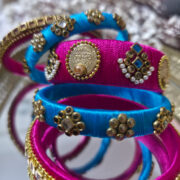 Pink turquoise bangles