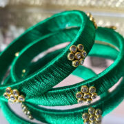 Green Silk Thread Bangles