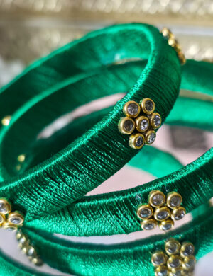 Green Silk Thread Bangles