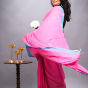 Summer pink mul saree