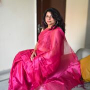 Gulab Rangi Tissue Silk Saree