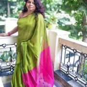 Elegant neeli cotton saree