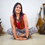White Bagru Print Cotton Joggers