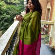 Neeli Lehar khadi cotton saree