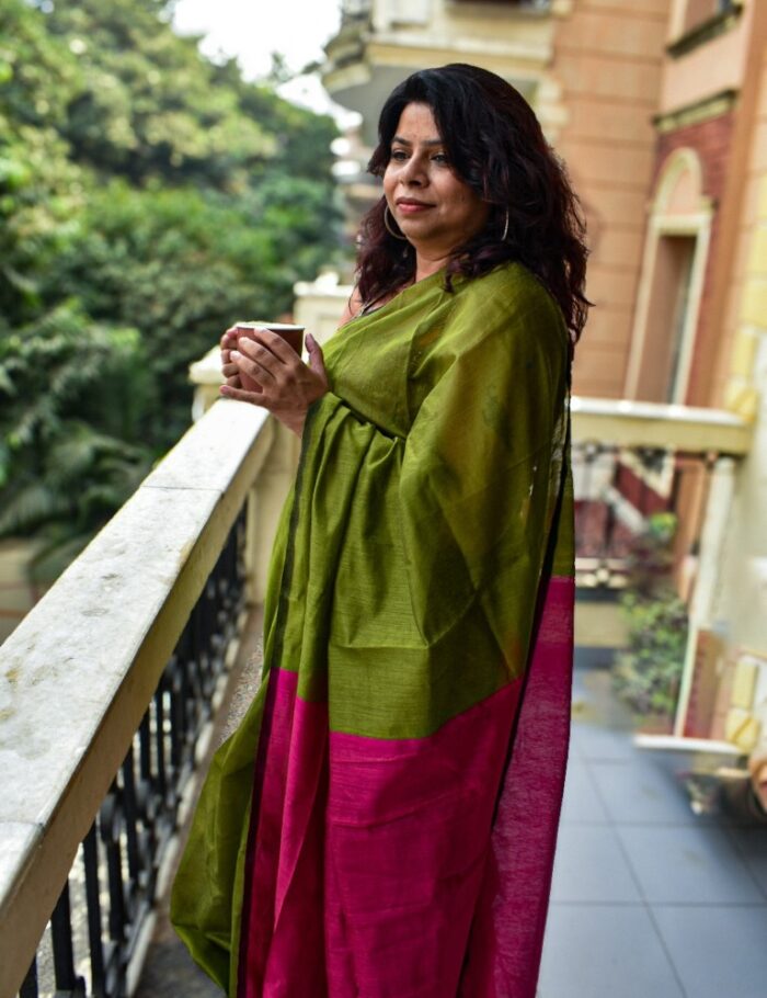 DSC_0162_1 Neeli Lehar khadi cotton saree