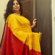 Turmeric yellow saree
