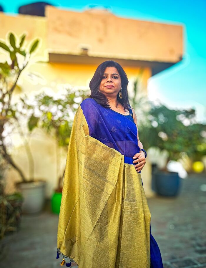 20241215_170712 Soft blue basil weave saree