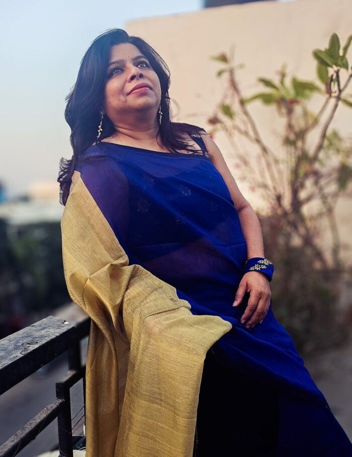 20241215_171211 Lightweight cotton-silk saree in blue