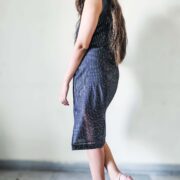Elegant black stripe two-piece