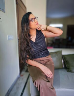 Black Pin-Stripe Cotton Vest Top