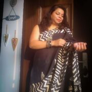 Lightweight Bagru cotton saree