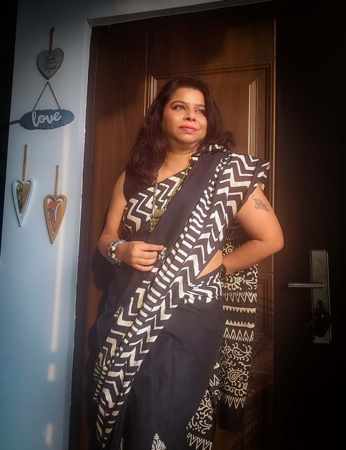 Traditional Bagru print saree