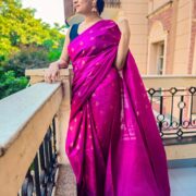Soft pink Katan silk
