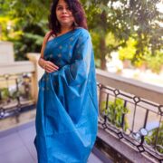 Handloom blue Katan