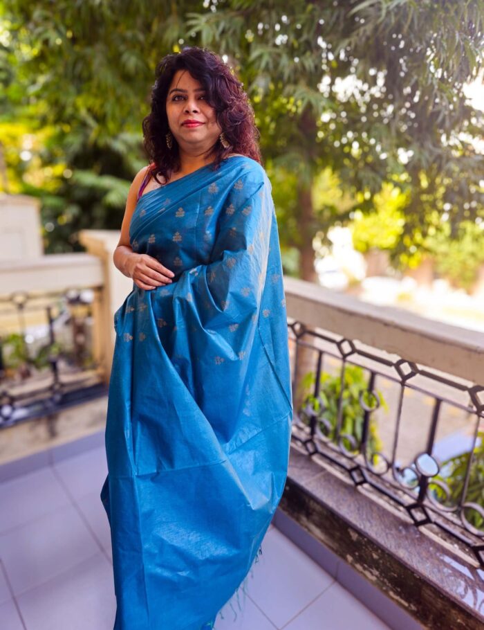 Handloom blue Katan