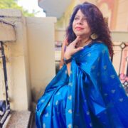 Blue Lagoon silk saree