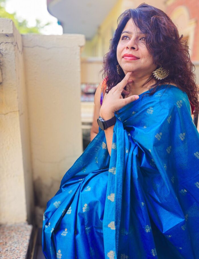 Blue Lagoon silk saree