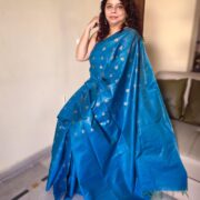 Blue Banarasi Katan