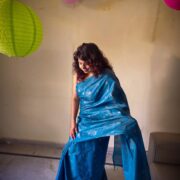 Blue Lagoon Katan saree