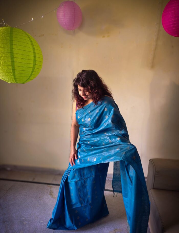 Blue Lagoon Katan saree