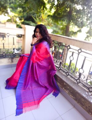 Strawberry Margarita Katan Silk Saree