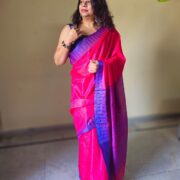 Strawberry Margarita Katan Silk Saree