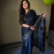 LIT Black Katan Silk Saree