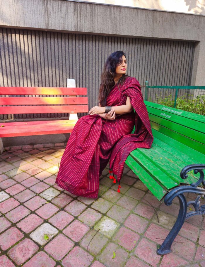 20250126_153737 Laal Zari Cotton Saree