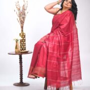 Sangria color festive saree