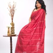 Lush sangria silk saree
