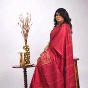 Deep red Katan silk
