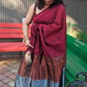 Laal Lehar Khadi Saree