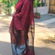 Laal Wave Khadi Saree
