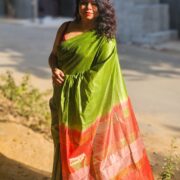 Martini Pink Silk Saree