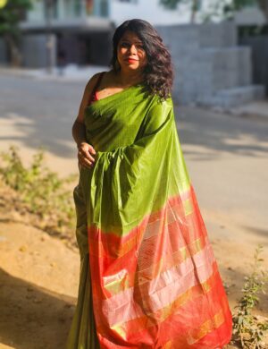 Martini Pink Silk Saree